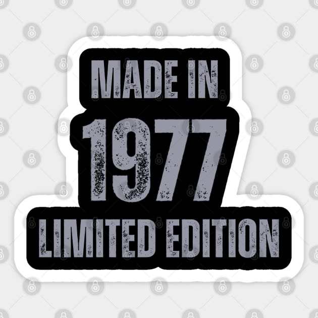 Vintage Made in 1977 , Limited Edition  , Gift for Mom Dad Birthday Sticker by Mary_Momerwids